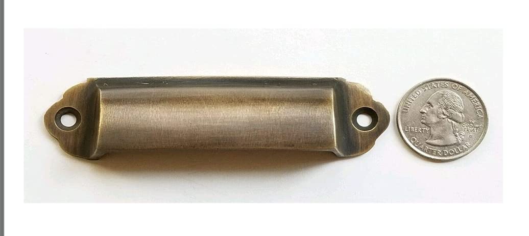 Vintage Brass File Cabinet Handles 3-1/8