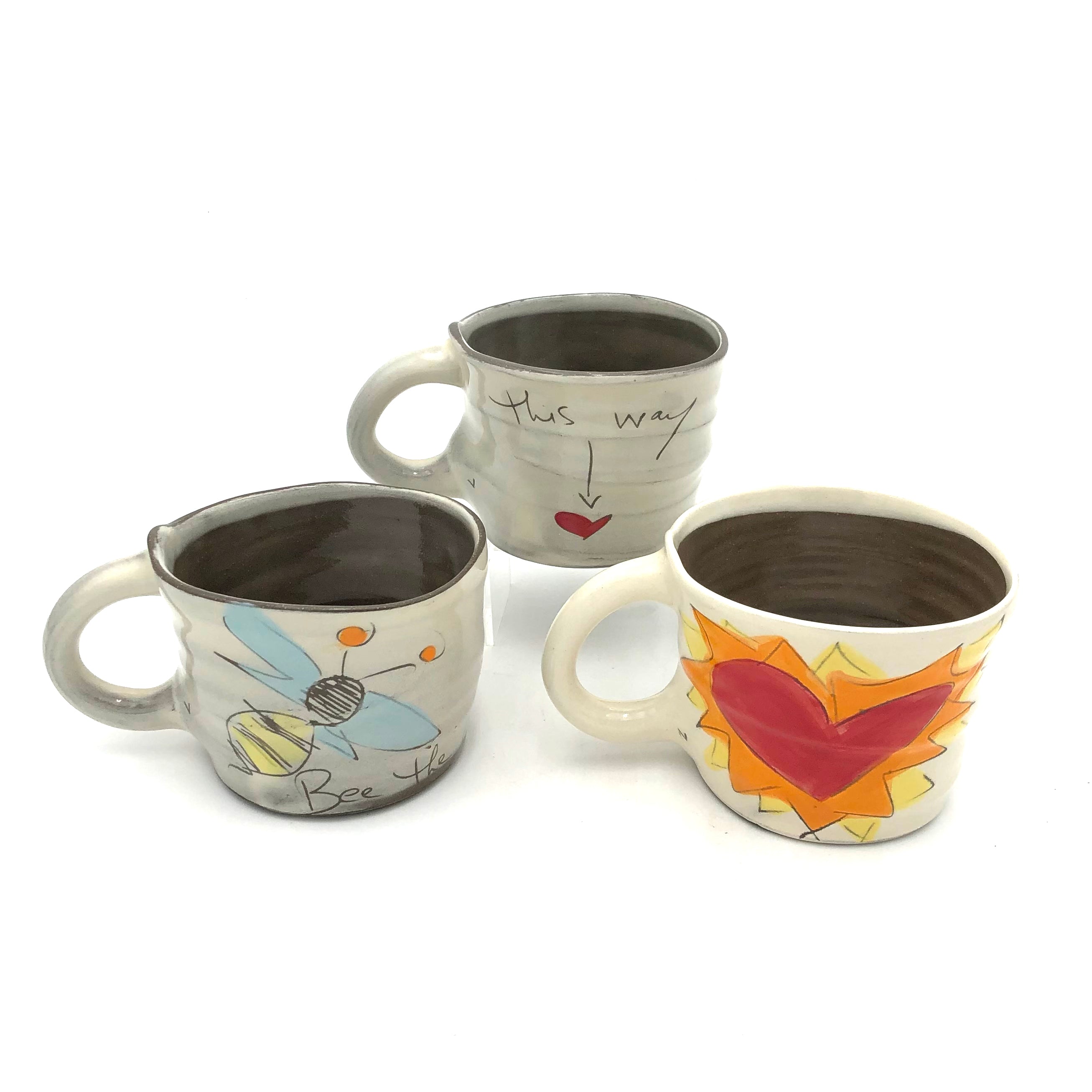 Handmade Ceramic Mugs by ZPOTS & Vnoelle - Unique Assorted Designs for Coffee, Tea & Home Decor - Perfect for Gifts, Kitchen & Cozy Cafes