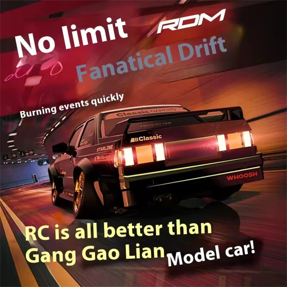 KAMTOM DC162A 1/16 Scale 4WD High-Speed Drift RC Car - 50km/h, ESP Gyro System, LED Headlights - Perfect for Indoor/Outdoor Racing, Drift Practice & RC Hobby Enthusiasts