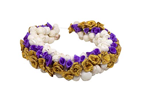 Kabello South Indian Bridal Hair Gajra - Blue Floral Decorations for Weddings & Special Occasions | 10g Pack | Perfect for Traditional Ceremonies & Festive Events
