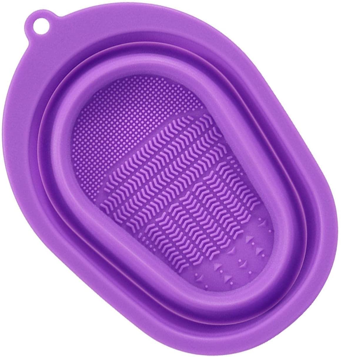 CARTSHOPPER 4-Texture Silicone Makeup Brush Cleaner Pad - Collapsible Cosmetic Brush Cleaning Mat & Portable Scrubber Bowl for Travel - Perfect for Home, Salon & Professional Makeup Artist Kit