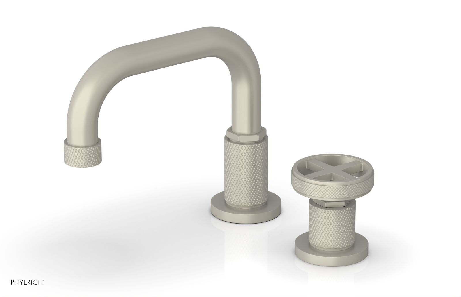 DUSTRIE Single Handle Bathroom Faucet - Low Spout Design with Cross Handle (Model 371-07) for Sink, Vanity & Powder Room Installation