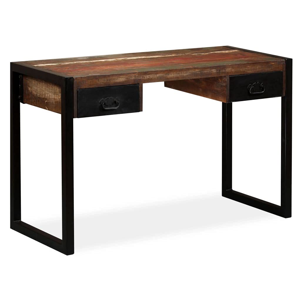 Industrial Computer Desk with 2 Drawers - 47.2