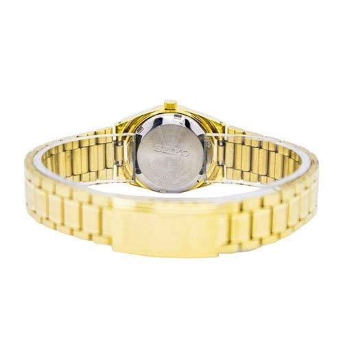 Seiko SYM600K Women's Automatic Watch - Gold Dial, Gold-Tone Stainless Steel Band | Elegant Dress Watch for Business, Formal Events & Luxury Gifts