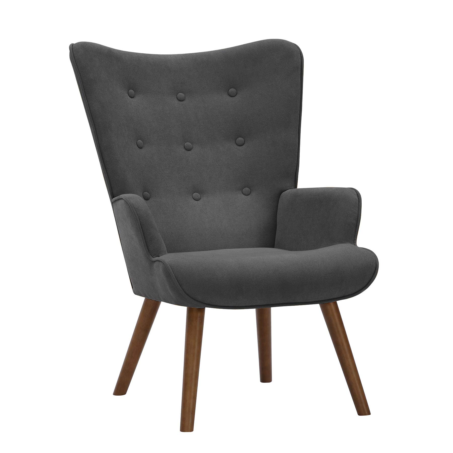 Tribesigns Modern Accent Chair - Home Office Desk Chair, Dining Chair for Living Room & Bedroom - Anthracite Grey - Perfect for Small Spaces, Reading Nooks & Cozy Corners