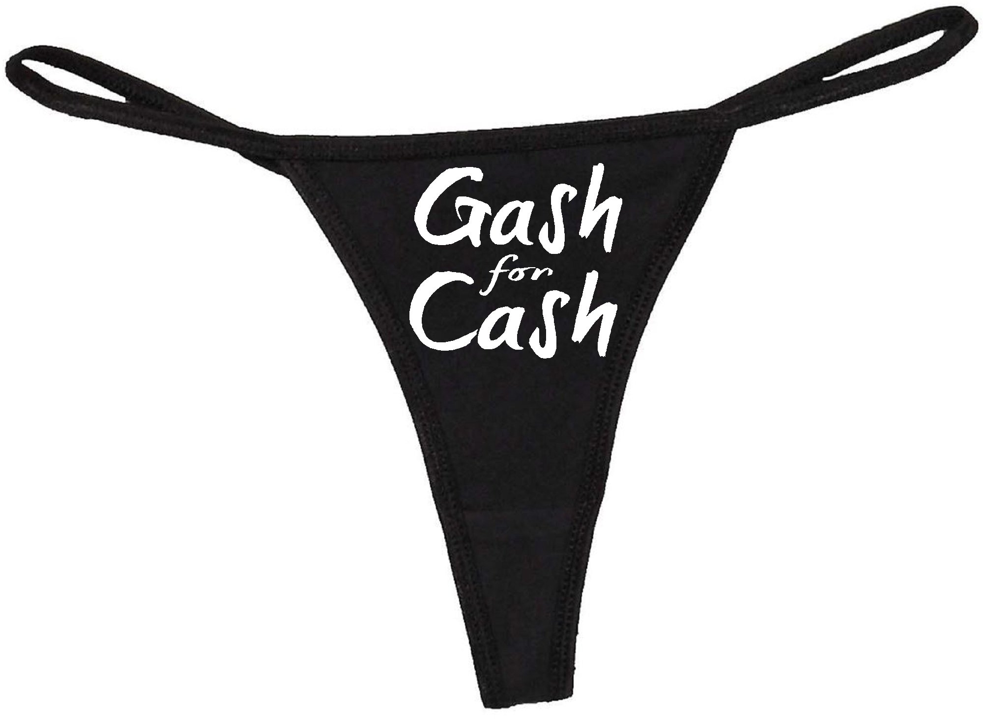 STUFF WITH ATTITUDE GASH for Cash Black Thong Panties - Sexy Lingerie for Women, Comfortable Everyday Wear & Special Occasions