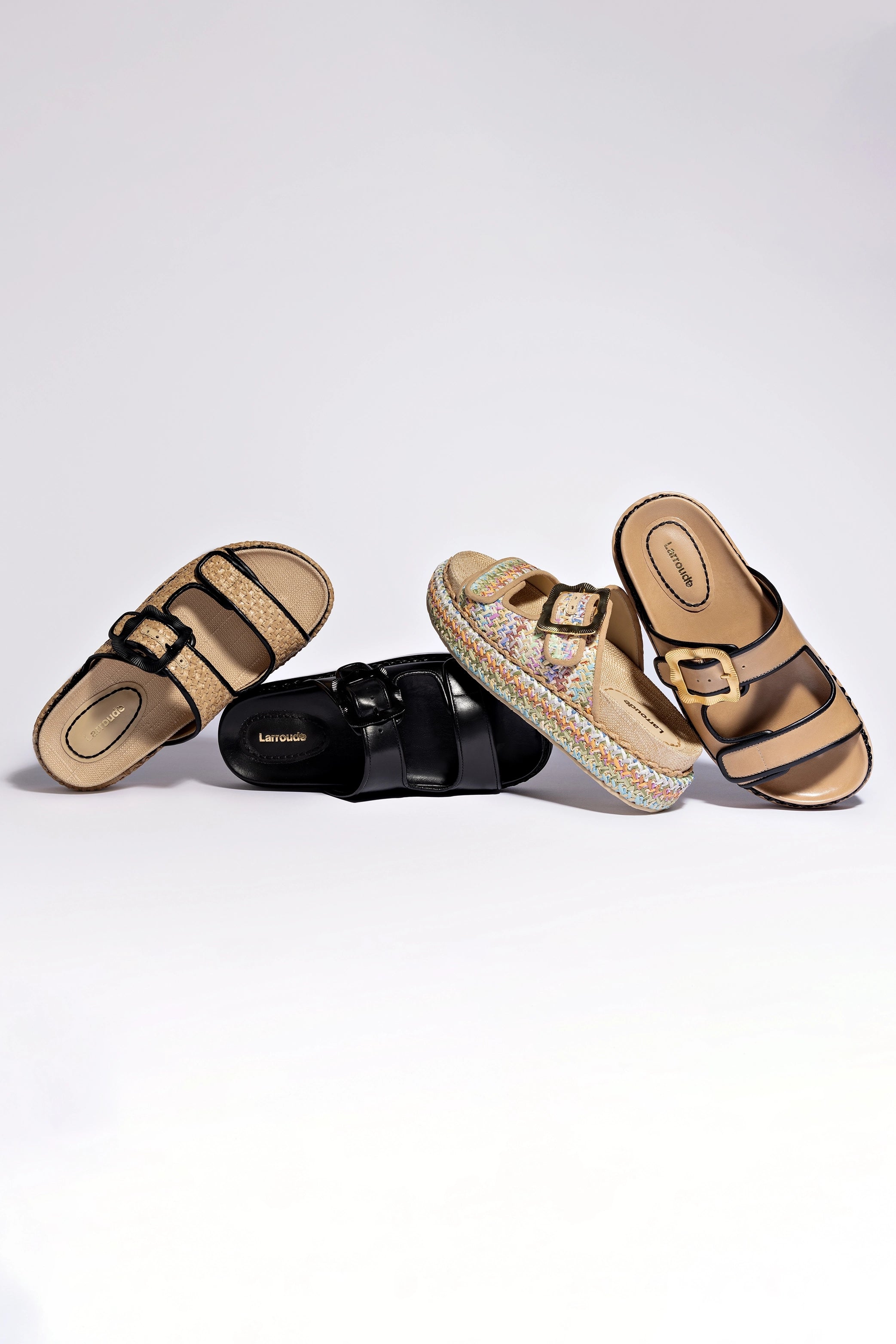 Black Leather Maui Slide Sandals - Comfortable & Stylish for Beach, Pool, and Summer Outings