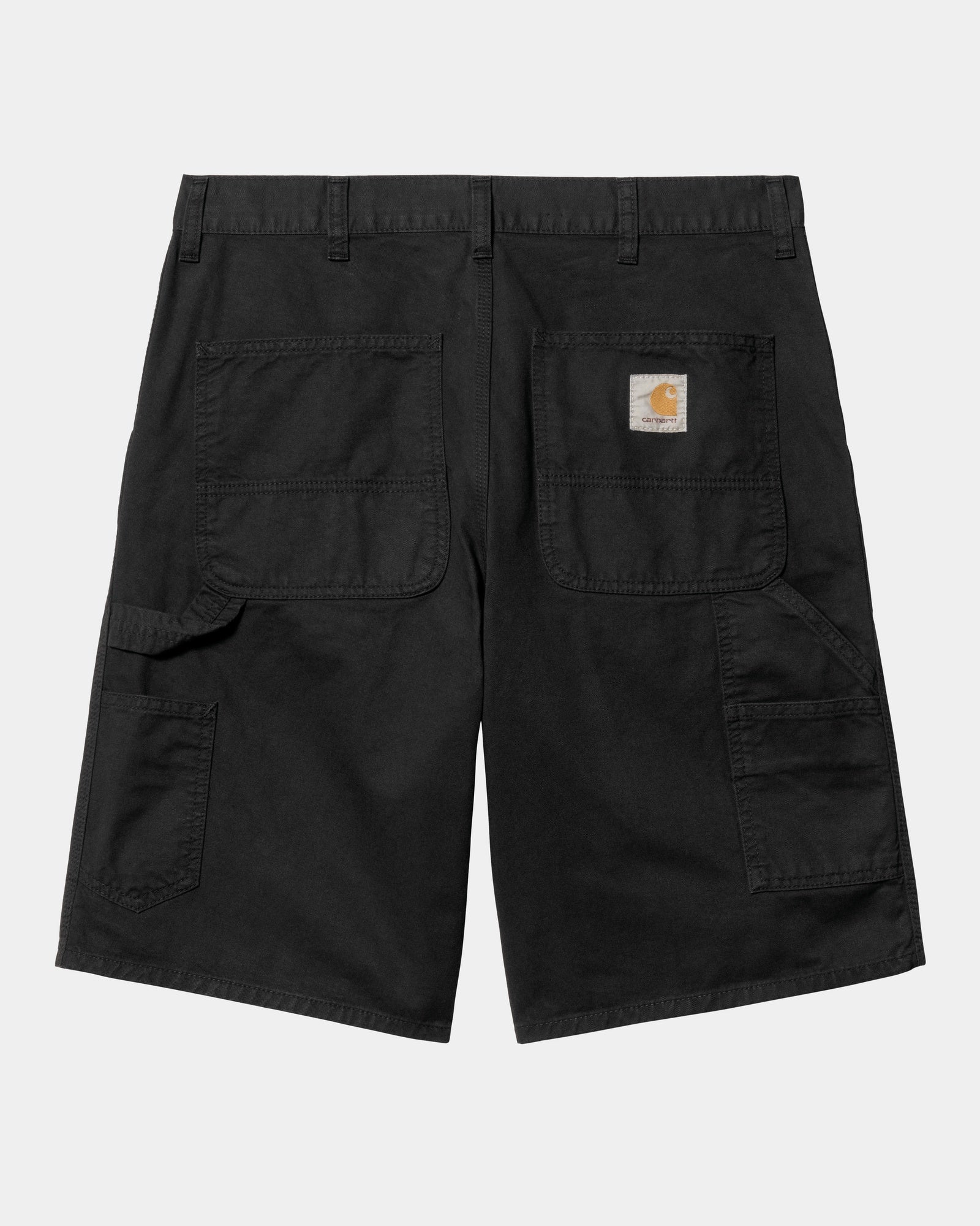 Men's Black Garment-Dyed Single Knee Drill Shorts - Durable Workout & Training Shorts for Gym, Running & Outdoor Activities