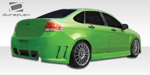 Duraflex Piranha Style Fiberglass Side Skirt Rocker Panels - Unpainted Car Body Kit for Enhanced Style & Protection | Perfect for Tuner Cars, Sports Vehicles & Custom Builds