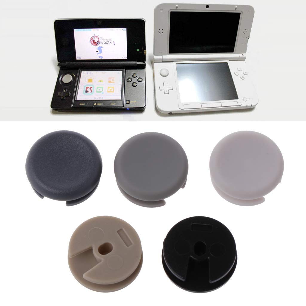 JENOR 5-Piece Set of 3D Plastic Analog Controller Stick Caps - Compatible with Nintendo 3DS, 3DSLL, 3DS XL - Protective Joystick Covers for Enhanced Gaming Experience