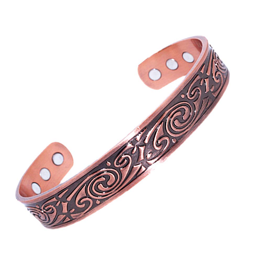 LINRA Copper Bracelet for Arthritis Relief - 99.9% Pure Magnetic Therapy Bracelet for Men & Women - Natural Pain Relief for Joints, Wrists & Hands - Perfect for Daily Wear, Workouts & Active Lifestyle