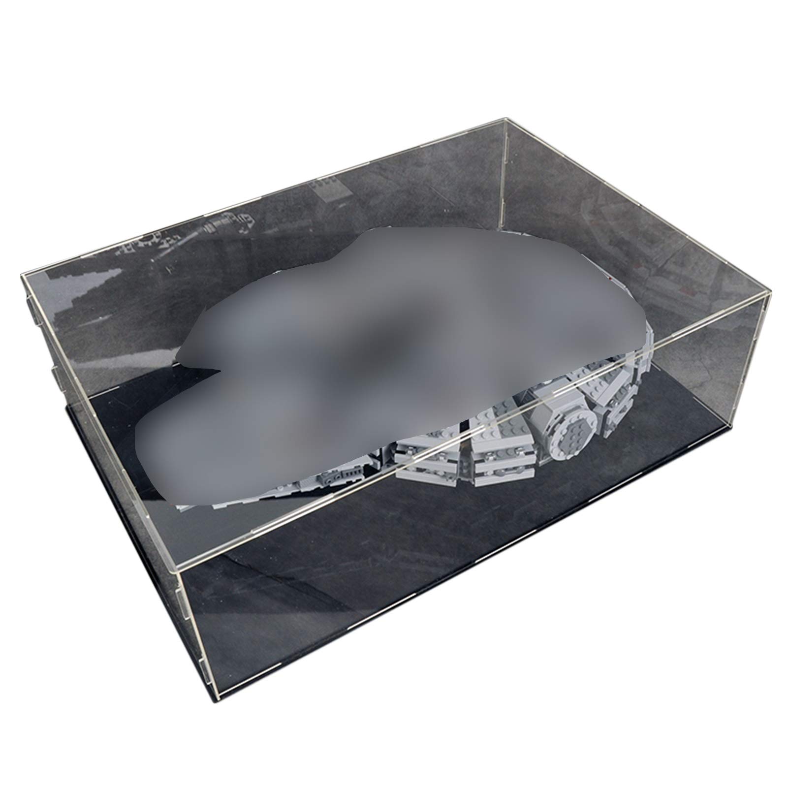 XINGLL Clear Acrylic Display Case - Dustproof Protection Box for Collectibles, Models, Cars, Figures & Toys - 50x30x15cm Removable Cube - Easy Self-Assembly - Perfect for Home, Office & Gift Storage