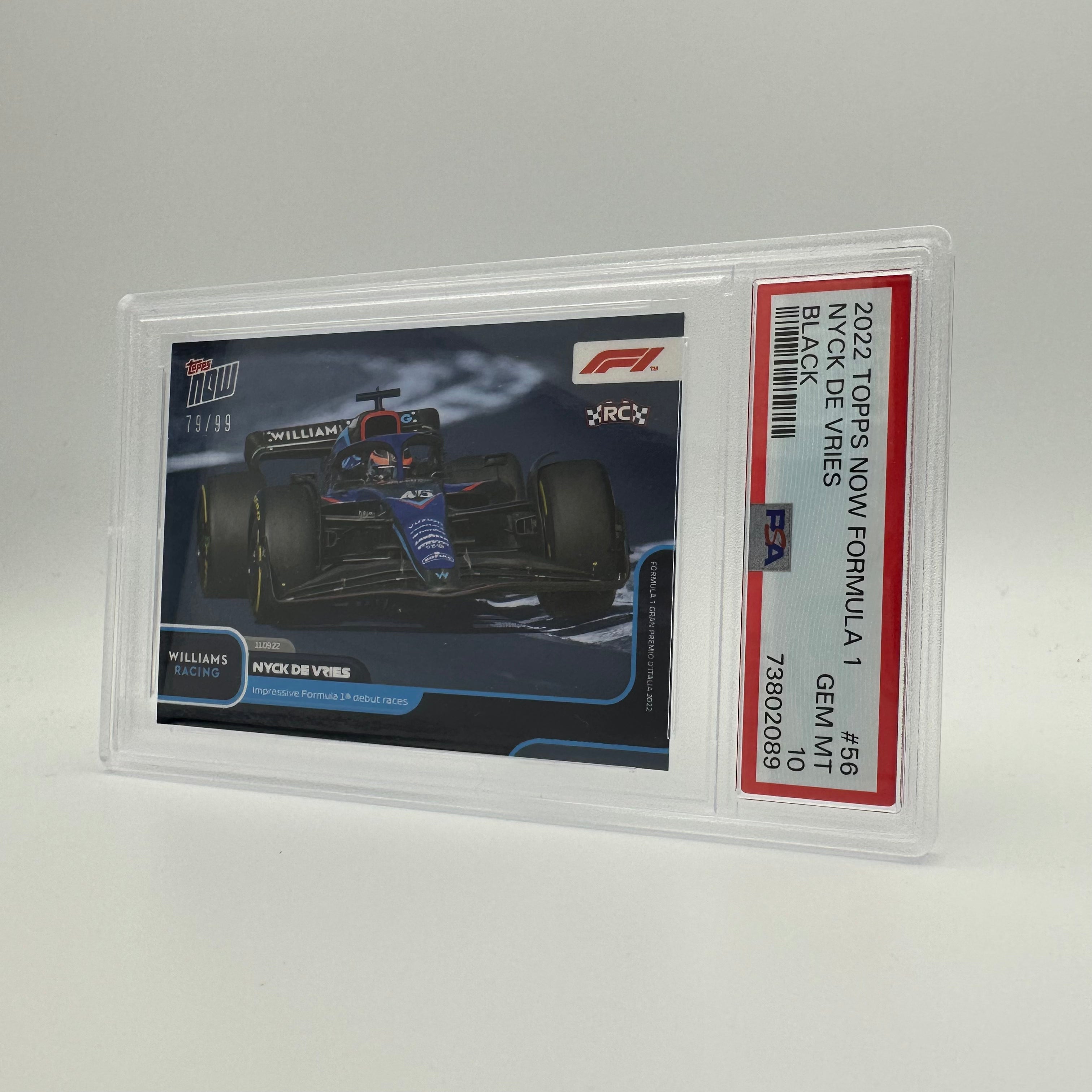 PSA 10 Graded 1979/99 NYCK DE VRIES #56 Black Racing Card - Perfect for Collectors, Sports Memorabilia & F1 Racing Fans