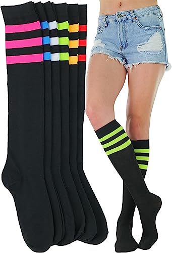 6 Pack: Three Line Colored - Black