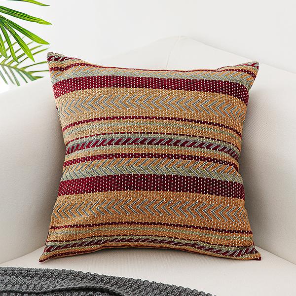 Bohemian Decorative Sofa Pillows - Geometric Pattern Chenille Throw Pillows for Couch & Bed - Soft Accent Pillows for Living Room, Bedroom, and Home Decor