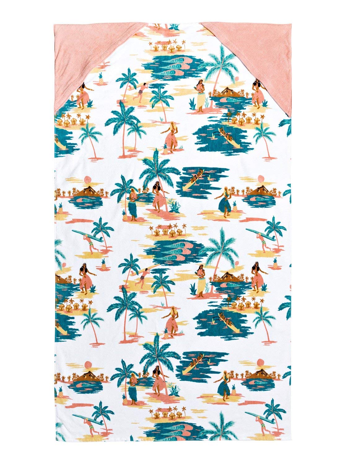 Roxy Women's Saturday Sun Beach Towel - Soft & Absorbent Quick-Dry Towel for Women - One Size White - Perfect for Beach, Pool, Yoga & Travel