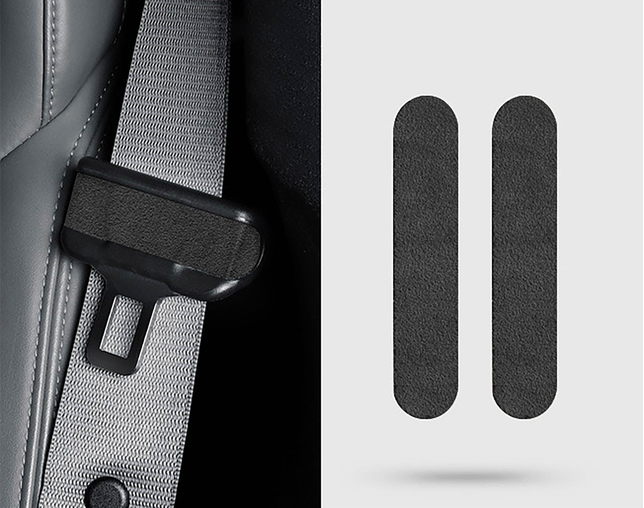 Premium Tesla Alcantara Seat Belt Wrap Sticker - Soft & Durable Protection for 2024+ Model 3 & 2025+ Model Y | Luxury Interior Upgrade for Comfortable Driving & Enhanced Safety