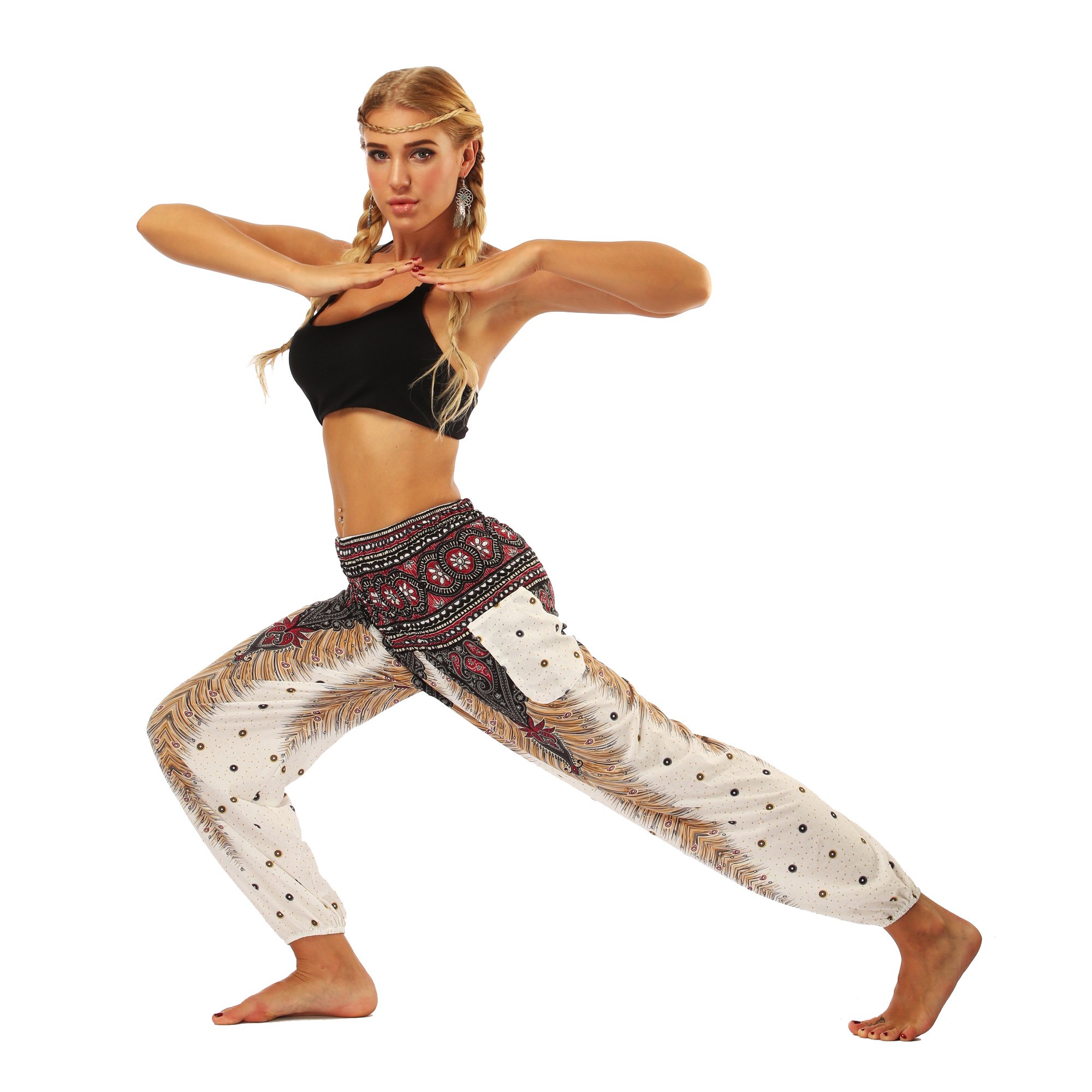 Women's Harem Pants - Flowy Boho Yoga Pants with Wide Leg for Lounge & Hippie Style | Perfect for Yoga, Meditation, Beach & Casual Wear