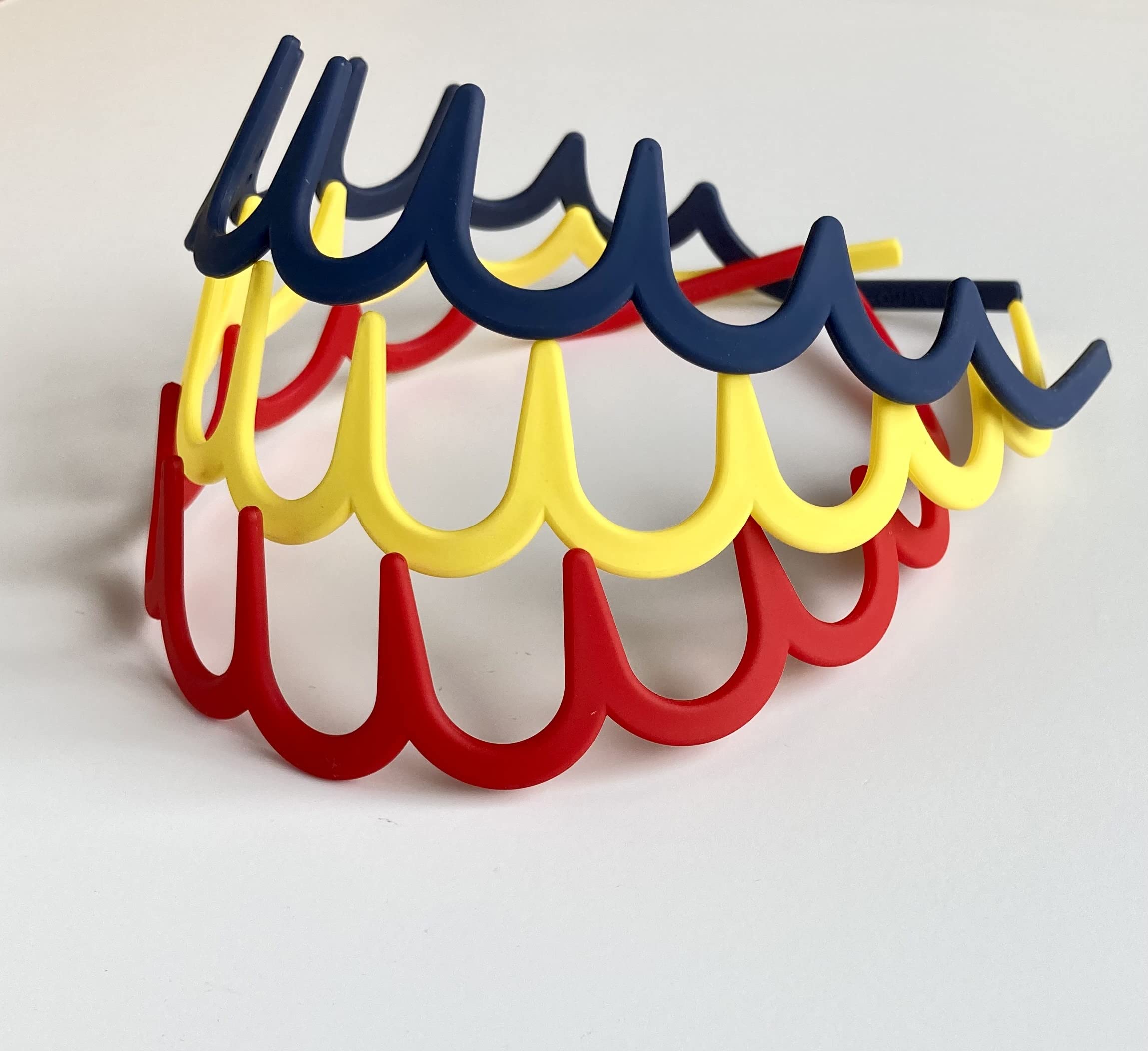 ANNA CREATIONS Matte Multicolor Plastic Hair Clips - Fancy Teeth Comb Hair Bands for Women & Girls (6-Pack) - Perfect for School, Parties & Everyday Styling