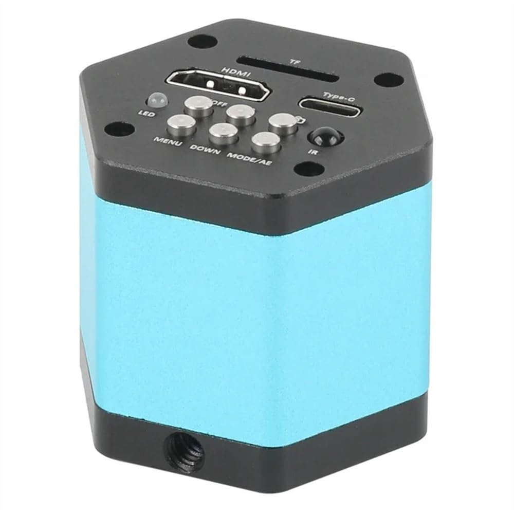 8.3MP 4K HDMI Microscope Camera with 200X Lens - 1080P 60FPS USB Type C Industrial Microscope Accessories Kit (Includes Microscope Slides) - Perfect for Lab Research, PCB Inspection & Biological Sample Observation