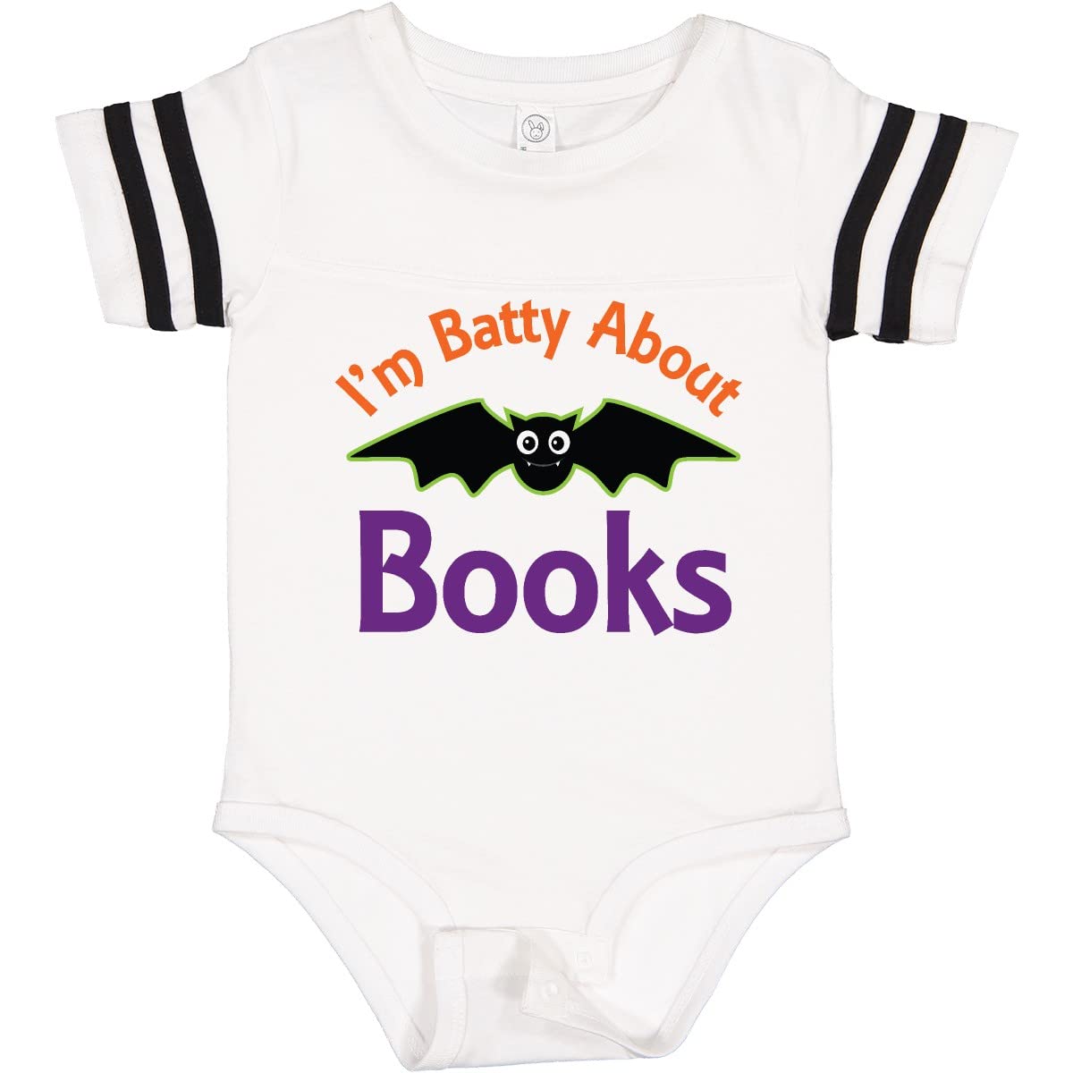 Batty About Books Baby Bodysuit - Cute Bat Design Infant Onesie for Book Lovers | Perfect Gift for Baby Showers & Storytime
