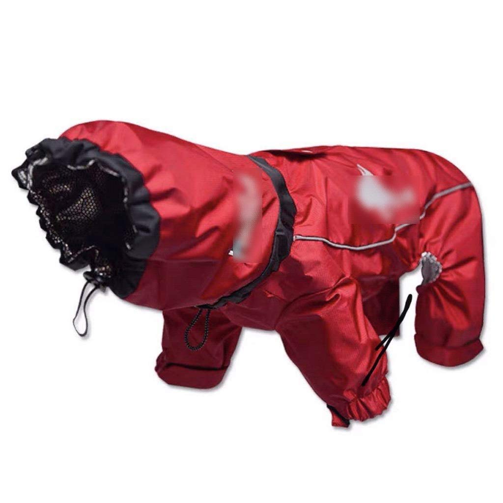 BAIHOGI Reflective Dog Vest - Waterproof Windproof Raincoat with Hood for Small Medium Large Dogs - High Visibility Safety Jacket for Night Walking, Running, and Outdoor Adventures