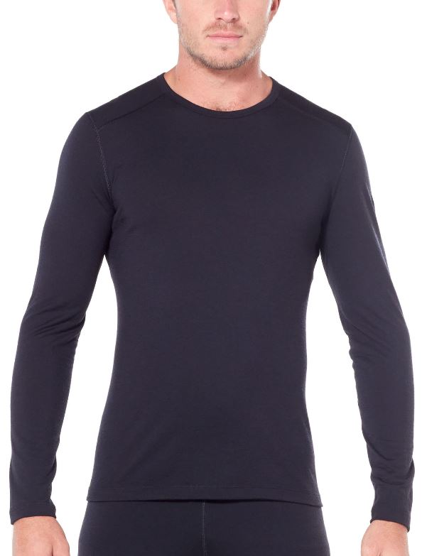 Icebreaker 200 Oasis LS Crew Men's Merino Wool Base Layer - Warm & Breathable for Hiking, Skiing & Outdoor Activities