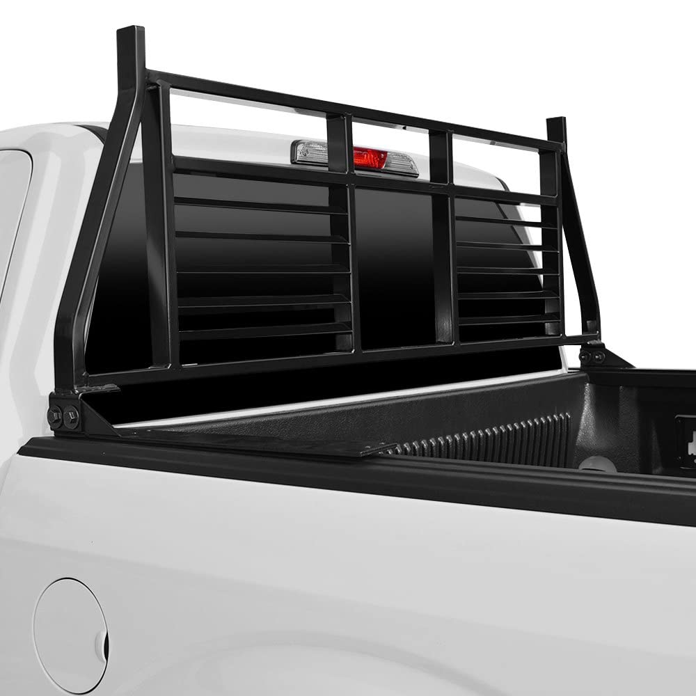 Steelcraft 90003 Black Headache Rack for Pickup Trucks - Heavy Duty Protection & Storage Solution for Work & Outdoor Adventures