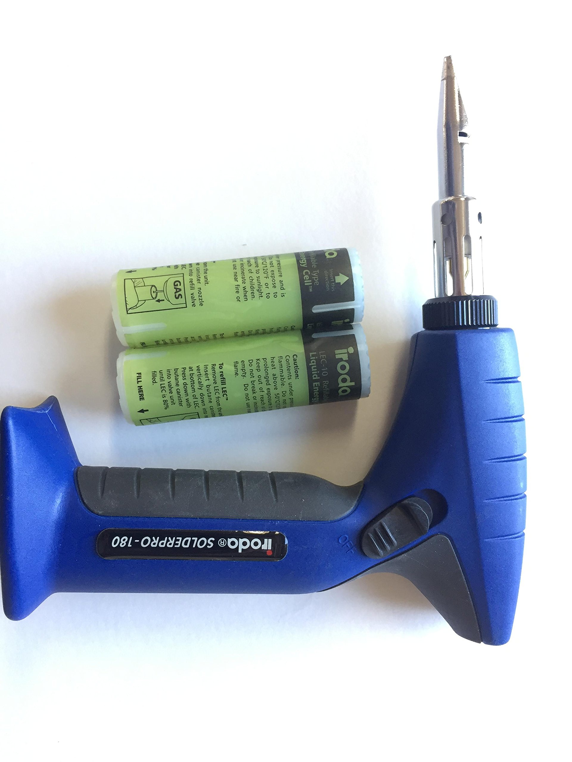 Iroda SOLDERPRO 180 Cordless Refillable Butane Soldering Iron and Torch Kit - Portable DIY Tool for Electronics Repair, Jewelry Making & Home Improvement Projects