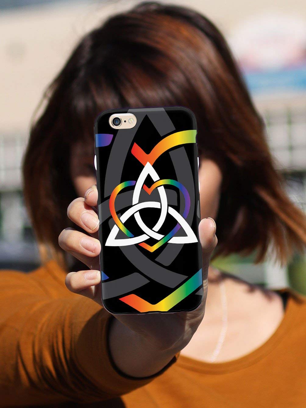 Celtic Sisters Knot Rainbow Black 3D Textured Protective Phone Case for Samsung Galaxy S10e - Durable Slim Fit Cover with Anti-Slip Grip - Perfect for Daily Use, Work & Outdoor Activities