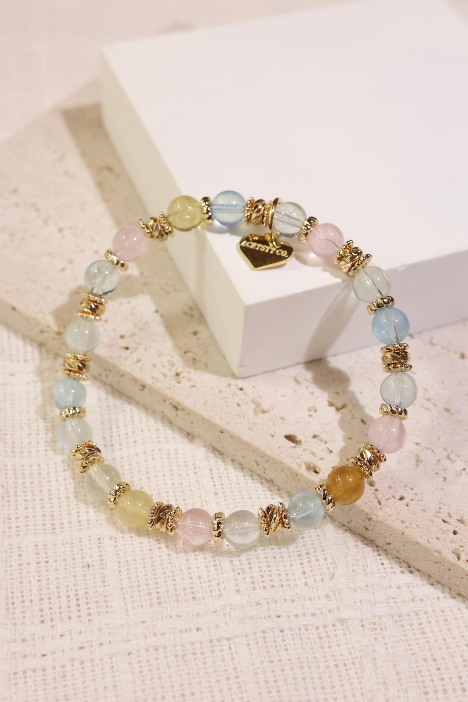 ACD Premium Morganite Bracelet - Genuine Rose Gold Plated Jewelry for Women | Perfect for Weddings, Anniversaries & Special Occasions