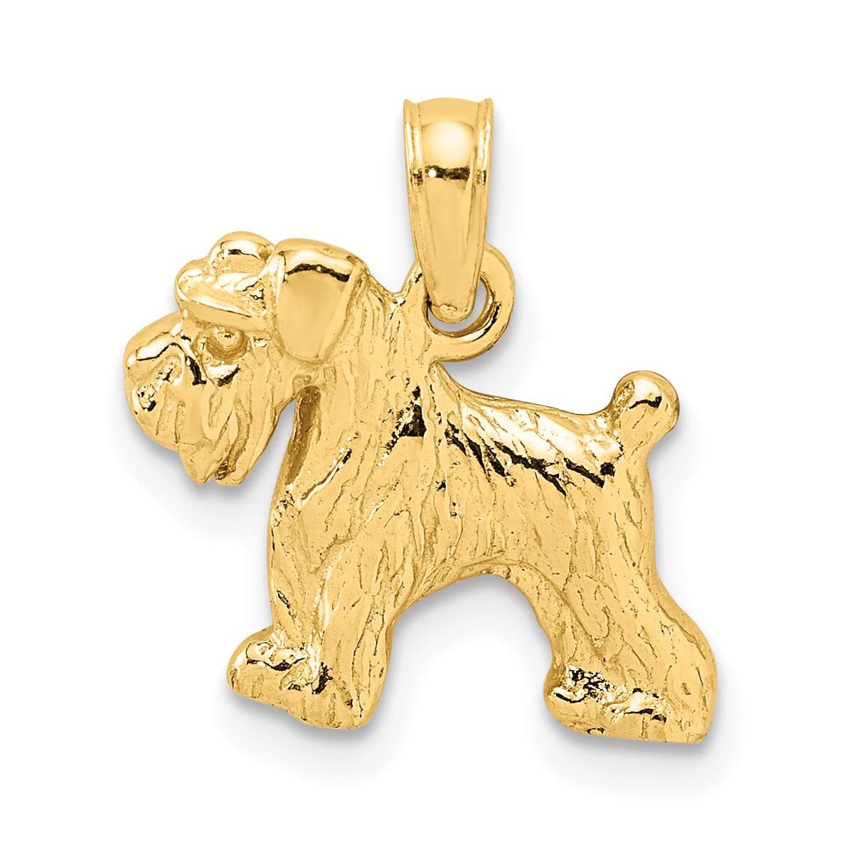 14K Gold Schnauzer Dog Pendant Necklace - Handcrafted Sterling Silver Jewelry for Dog Lovers - Perfect Gift for Pet Owners, Birthday & Anniversary - Great for Everyday Wear & Special Occasions