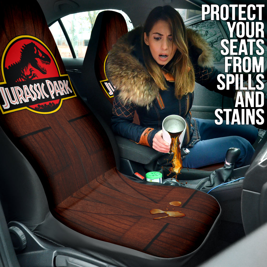 Jurassic Park Printed Car Seat Covers - Best Gift for Movie Fans - Durable & Stylish for Cars, Trucks & SUVs