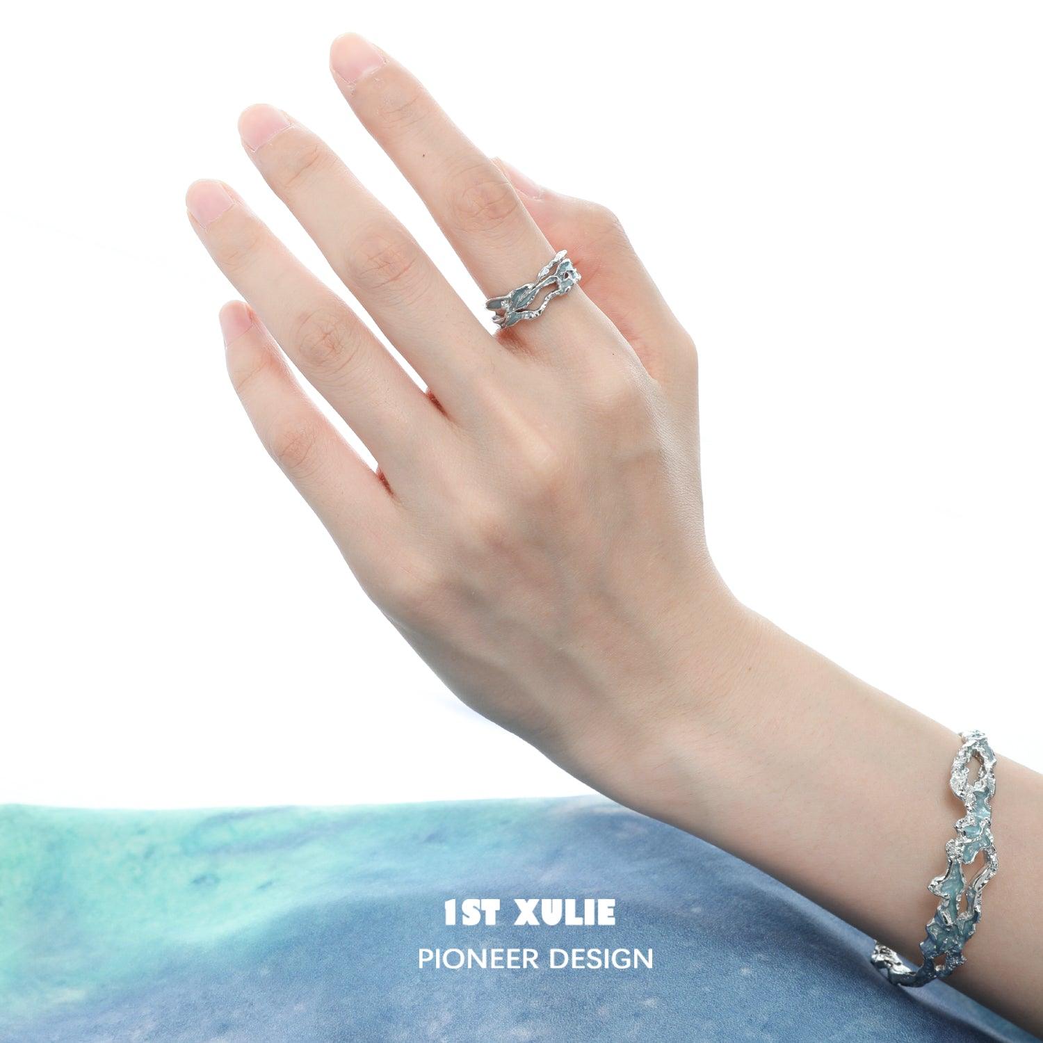 S925 Sterling Silver Detachable Chain Ring & Bracelet Set for Women - Adjustable Stackable Jewelry Gift for Anniversary, Valentine's Day - Perfect for Layering, Everyday Wear & Special Occasions