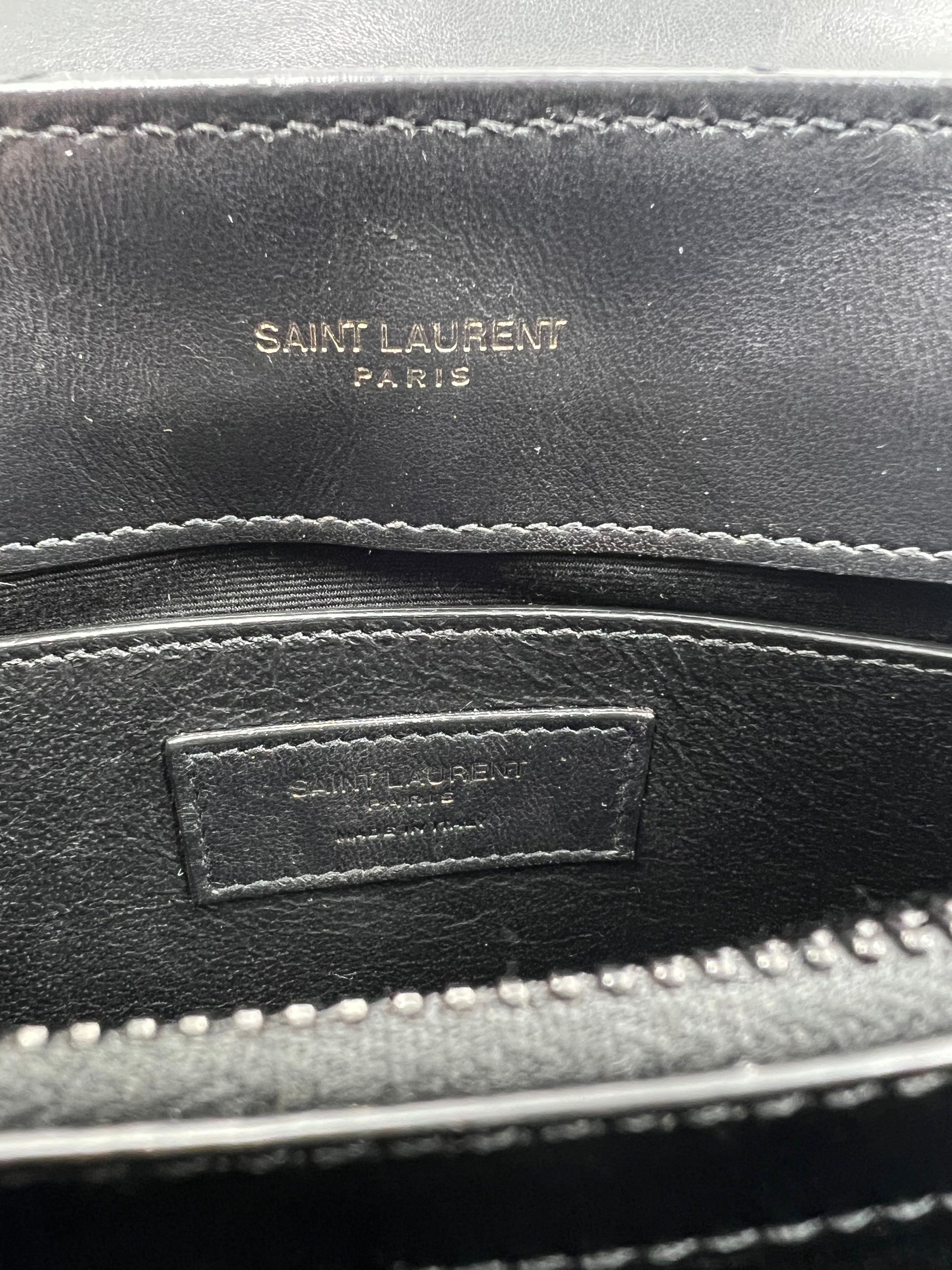 Saint Laurent YSL Black Small Loulou Chain Shoulder Bag - Luxury Crossbody Purse for Women, Perfect for Date Night & Evening Events