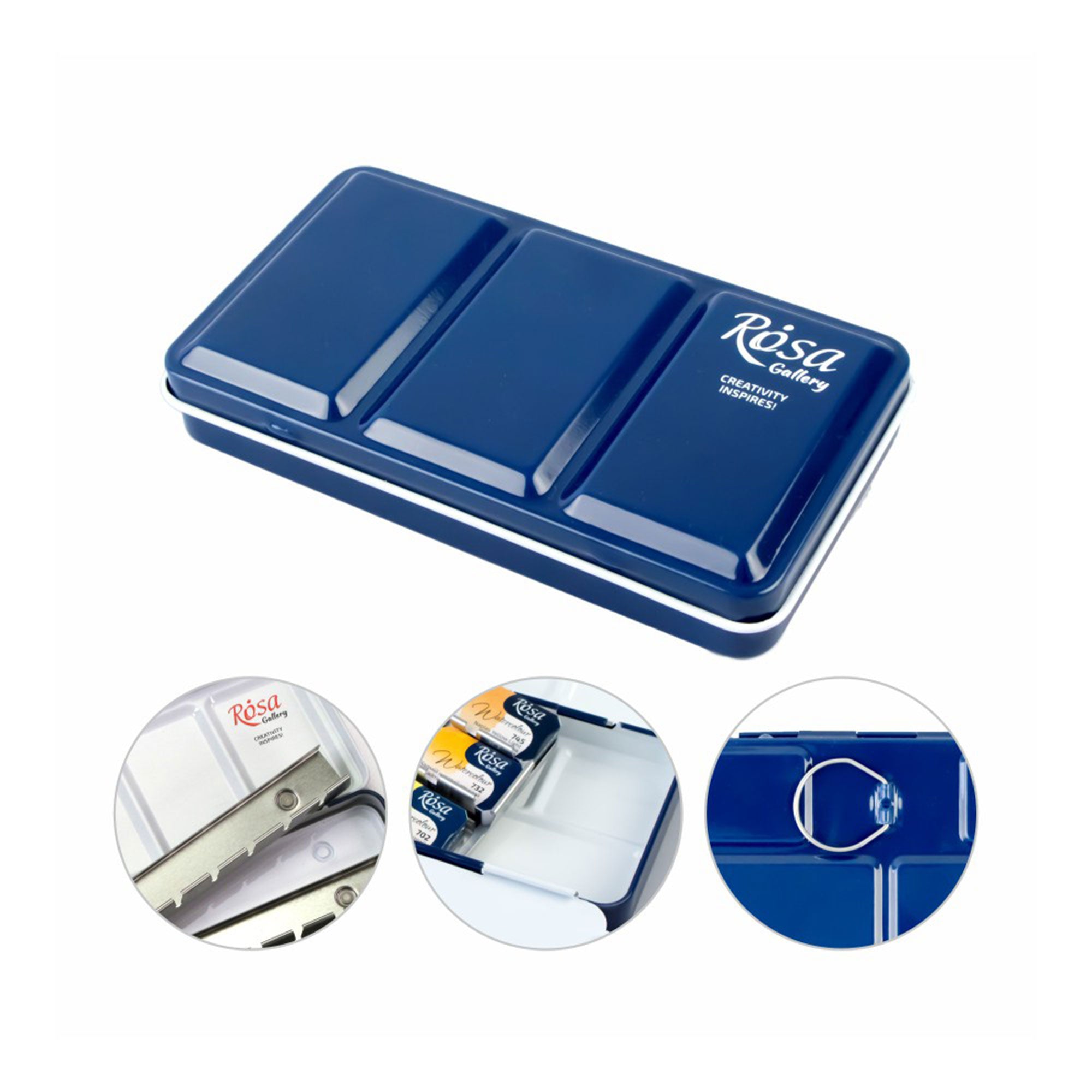 12-Pan Empty Metal Watercolor Paint Box - Portable Artist Palette for Outdoor Sketching & Studio Painting