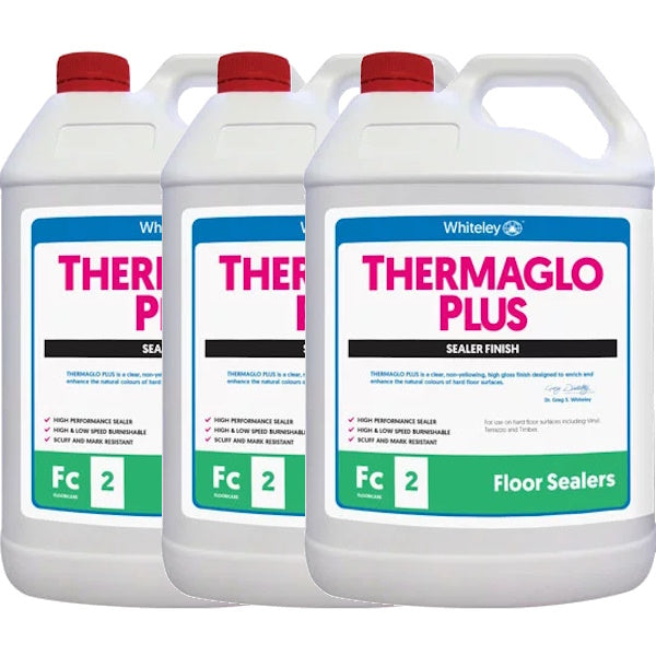 Whiteley Thermaglo Plus 5Lt High-Gloss Floor Sealer - Durable Protection for Hardwood, Concrete & Tile Floors - Ideal for Homes, Offices & Commercial Spaces