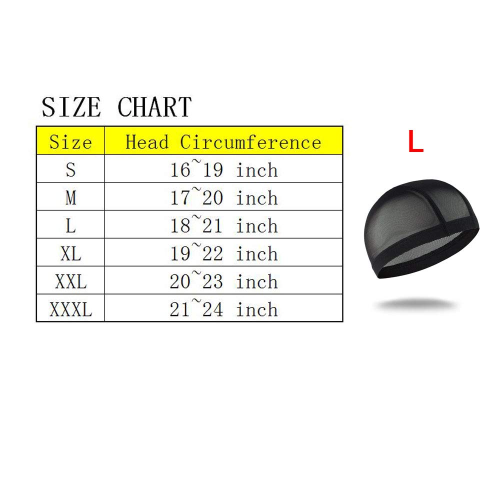2 Pack Anti-Slip Mesh Wig Dome Caps - Breathable Reusable Wig Caps for Women, Men & Kids - Black (S/M/L/XL/2XL/3XL) - Perfect for Cosplay, Daily Wear & Hair Styling