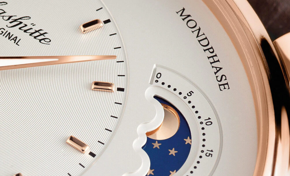 Glashütte Original PanoMatic Lunar 18K Red Gold Men's Luxury Watch - Perfect for Business, Formal Events & Collectors