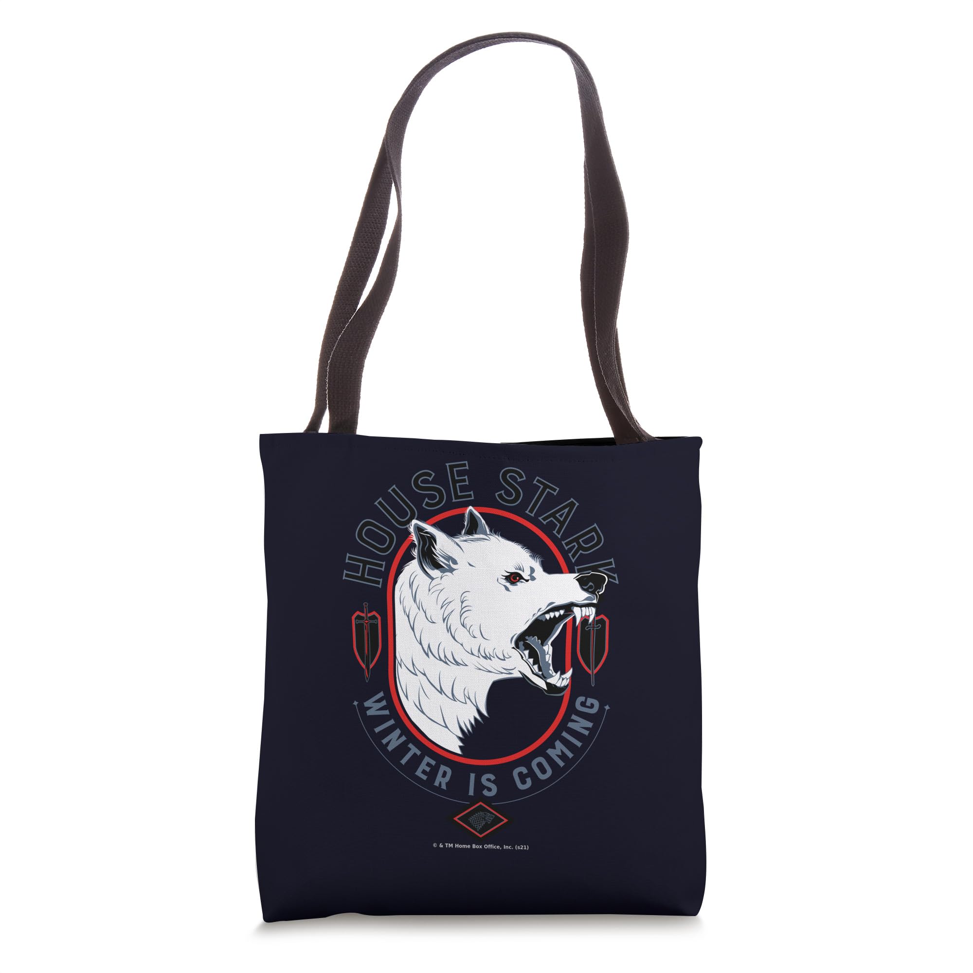 Game of Thrones House Stark Winter is Coming Tote Bag - Official Licensed GOT Merchandise for Fans - Perfect for Shopping, Travel & Book Lovers