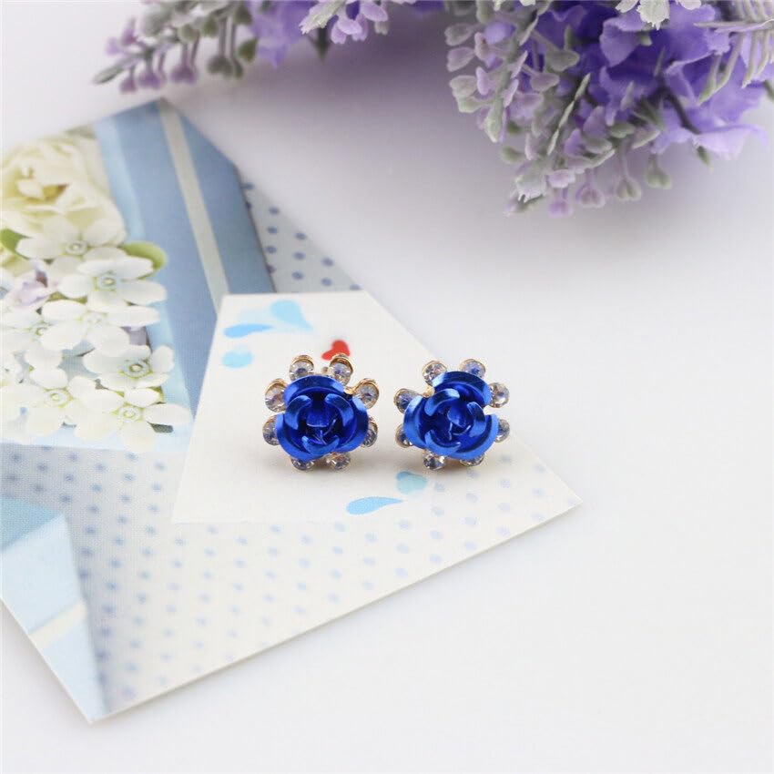 Elegant Rose Flower Stud Earrings for Women - Rose Red Charm Jewelry | Perfect for Valentine's Day Gifts, Anniversary Presents & Everyday Wear