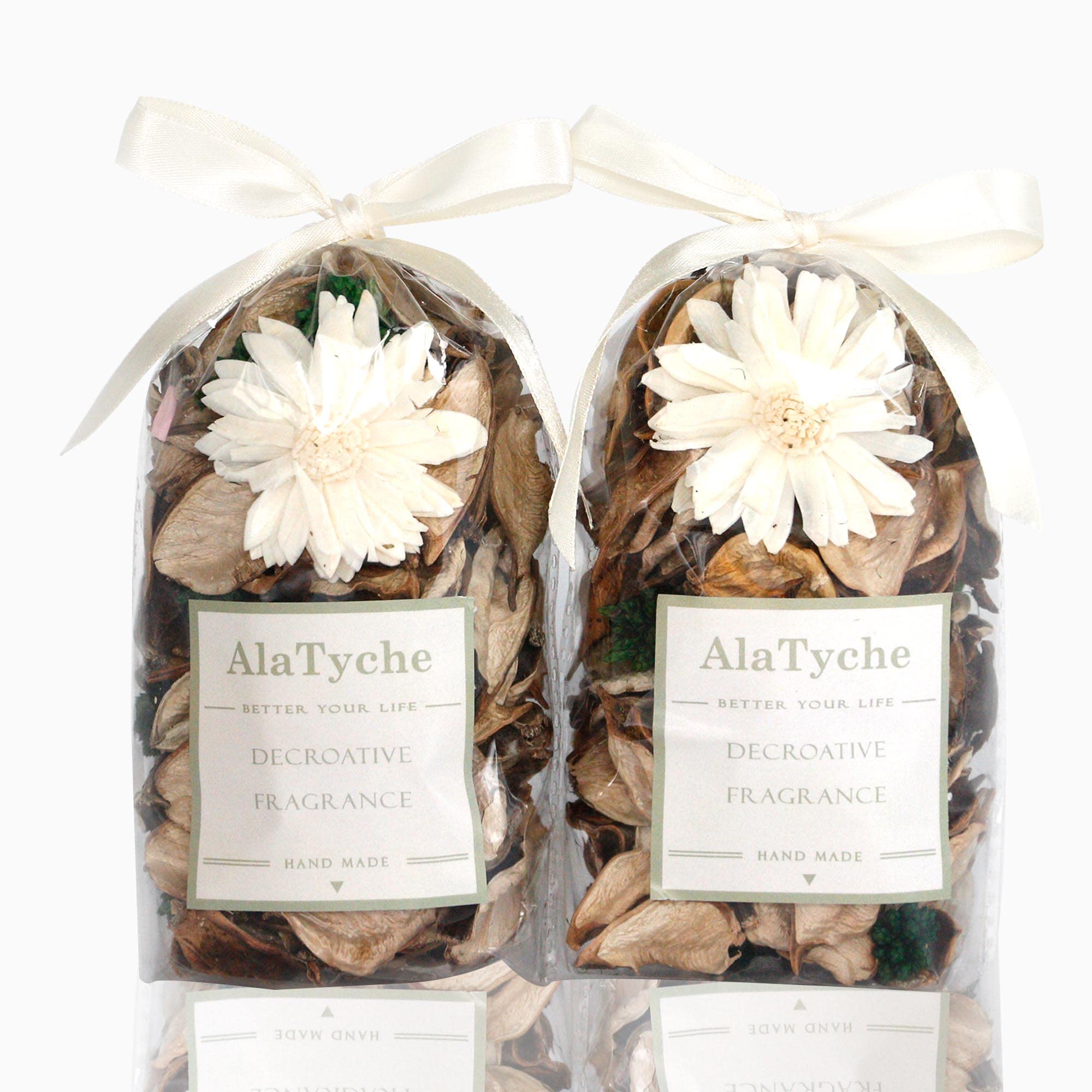 Vanilla Scented Spring Potpourri Bags - White Dried Flower Bowl Fillers for Home Fragrance, Vase Decor & Caramel Scented Sachets | Perfect for Wedding Centerpieces, Bathroom Aromatherapy & Gift Baskets