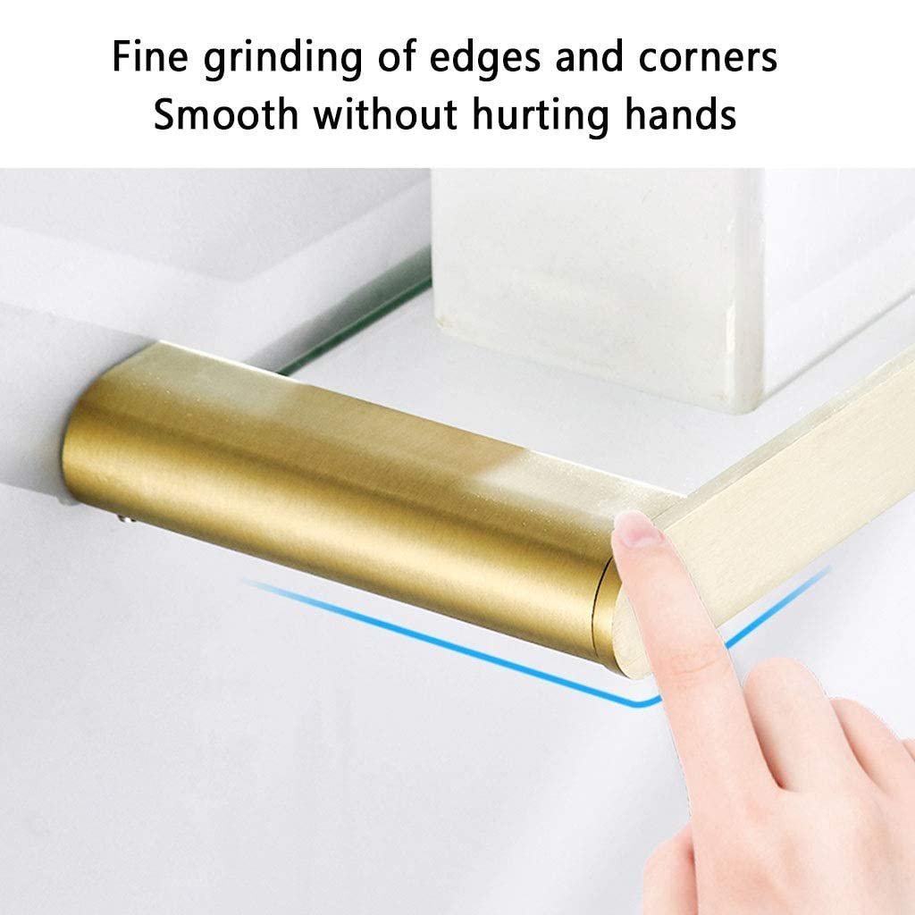 Multifunctional Bathroom Glass Shelf - Brushed Stainless Steel Shower Storage Rack & Cosmetic Organizer for Mirror - Perfect for Shower Room, Vanity & Bathroom Organization