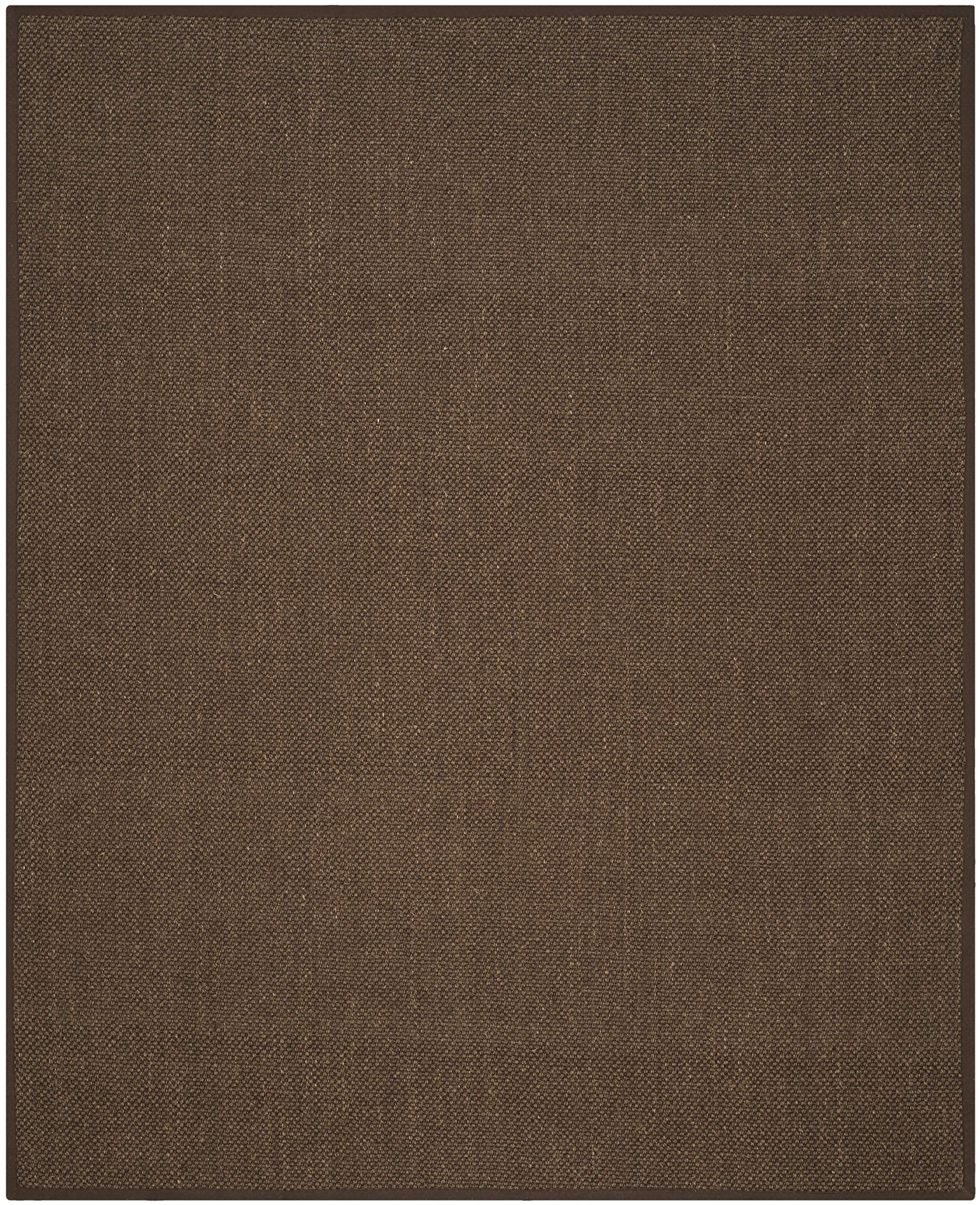 SAFAVIEH Natural Fiber Collection 8' x 10' Brown Sisal Border Area Rug - Durable & Easy Care Jute Rug for High Traffic Living Room, Bedroom, Office | NF443D | Eco-Friendly Home Decor for Modern & Farmhouse Styles