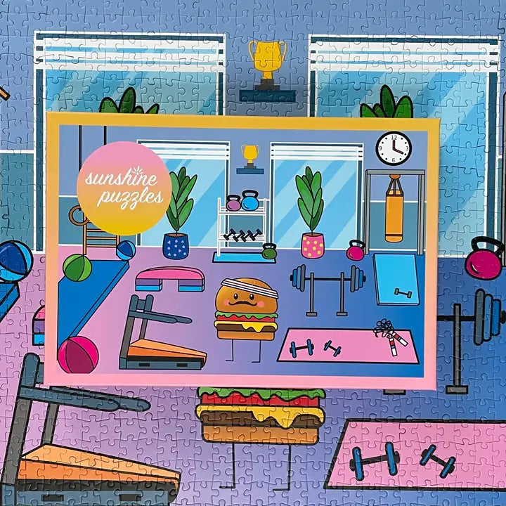 1000 Piece Jigsaw Puzzle for Adults - Challenging Gym & Fitness Themed Puzzle - Perfect for Home Decor, Relaxation & Family Game Night