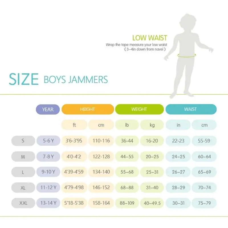 Jammers Boys Swimwear - Quick Dry Athletic Men's Swim Trunks for Competition & Training | Perfect for Swimming, Surfing & Beach Activities