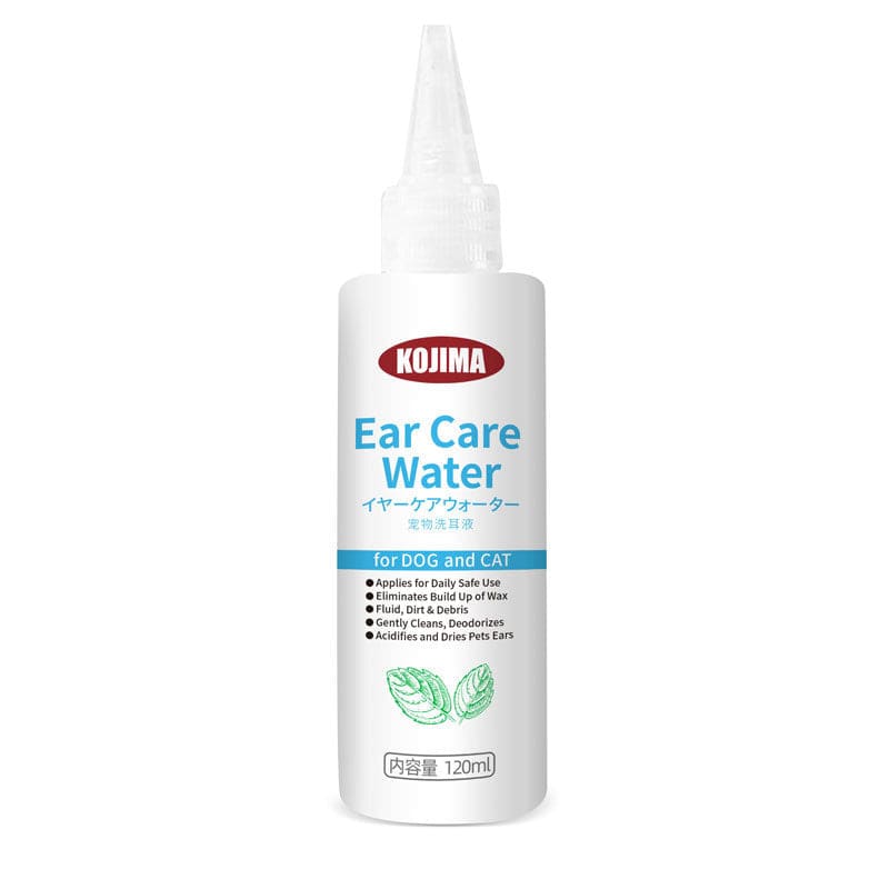 Kojima Pet Ear Cleaning Solution for Cats & Dogs - Gentle 120ml Formula for Ear Hygiene & Infection Prevention - Perfect for Regular Ear Care & Grooming at Home