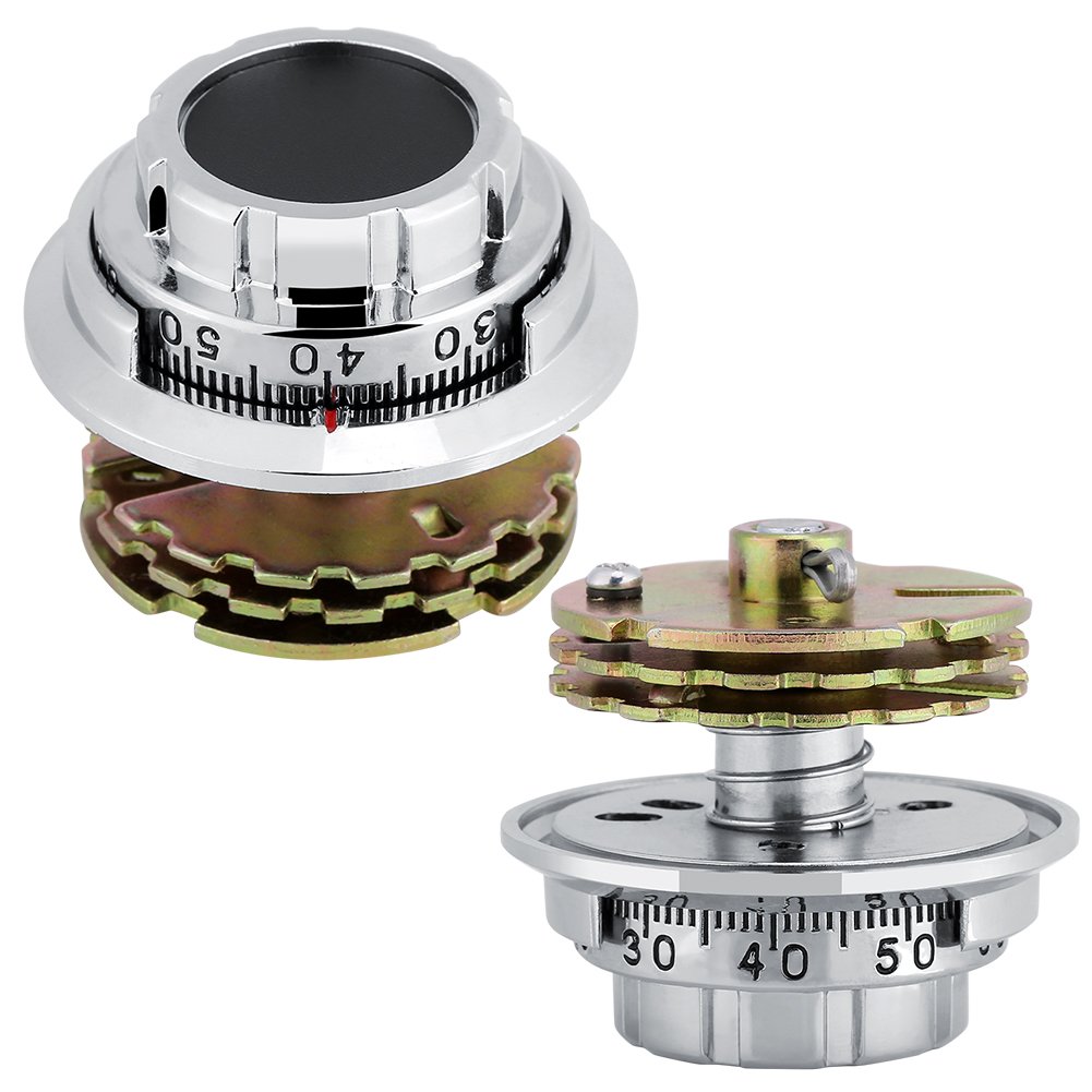 3-Disc Combination Coded Cutaway Cabinet Lock with Dial - Heavy Duty Metal Security Lock for Jewelry Cases, Safes & Document Cabinets - Perfect for Home, Office & Commercial Storage Protection