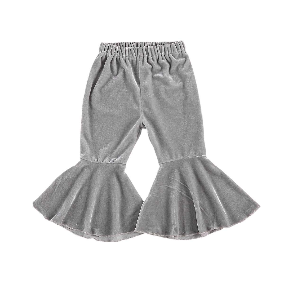 Toddler Bell Bottom Pants for Baby Girls - Soft Ruffle Leggings & Flare Trousers | Cute Outfit for Playdates, Parties & Everyday Wear