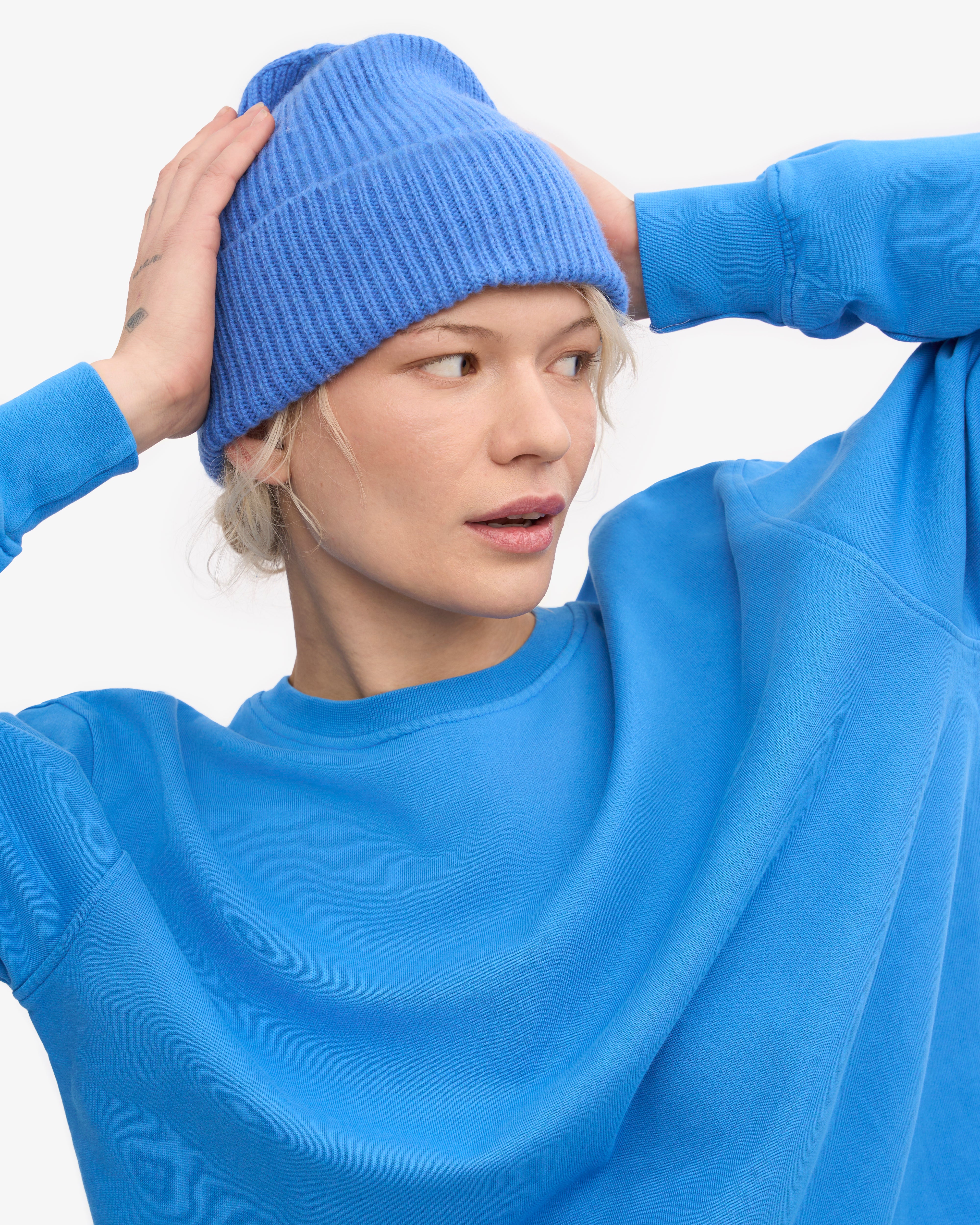 Premium Merino Wool Beanie - Soft & Warm Winter Hat for Men & Women - Pacific Blue - Ideal for Skiing, Hiking & Outdoor Activities